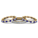 Load image into Gallery viewer, asscher-eternity-band-with-matching-baguette-and-round-with-blue-sapphire-in-18K-yellow-gold-FD8335BGSABL-NL-YG.jpg
