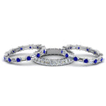Load image into Gallery viewer, asscher-eternity-band-with-matching-baguette-and-round-with-blue-sapphire-in-950-platinum-FD8335BGSABL-NL-WG.jpg
