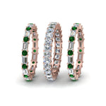 Load image into Gallery viewer, asscher-eternity-band-with-matching-baguette-and-round-with-emerald-in-14K-rose-gold-FD8335BGEMGR-NL-RG.jpg
