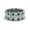 Load image into Gallery viewer, asscher-eternity-band-with-matching-baguette-and-round-with-emerald-in-14K-white-gold-FD8335BGEMGR-NL-WG.jpg