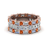 Load image into Gallery viewer, asscher-eternity-band-with-matching-baguette-and-round-with-orange-sapphire-in-14K-rose-gold-FD8335BGSAOR-NL-RG.jpg