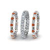 Load image into Gallery viewer, asscher-eternity-band-with-matching-baguette-and-round-with-orange-sapphire-in-14K-white-gold-FD8335BGSAOR-NL-WG.jpg