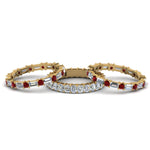 Load image into Gallery viewer, asscher-eternity-band-with-matching-baguette-and-round-with-ruby-in-14K-yellow-gold-FD8335BGRUDR-NL-YG.jpg
