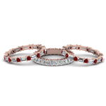 Load image into Gallery viewer, asscher-eternity-band-with-matching-baguette-and-round-with-ruby-in-18K-rose-gold-FD8335BGRUDR-NL-RG.jpg
