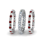 Load image into Gallery viewer, asscher-eternity-band-with-matching-baguette-and-round-with-ruby-in-18K-white-gold-FD8335BGRUDR-NL-WG.jpg
