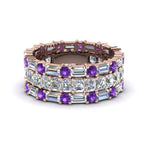 Load image into Gallery viewer, asscher-eternity-band-with-matching-baguette-and-round-with-violac-topaz-in-14K-rose-gold-FD8335BGVITO-NL-RG.jpg
