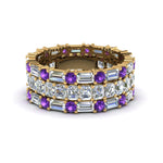 Load image into Gallery viewer, asscher-eternity-band-with-matching-baguette-and-round-with-violac-topaz-in-14K-yellow-gold-FD8335BGVITO-NL-YG.jpg
