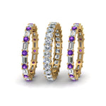 Load image into Gallery viewer, asscher-eternity-band-with-matching-baguette-and-round-with-violac-topaz-in-18K-yellow-gold-FD8335BGVITO-NL-YG.jpg
