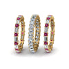 Load image into Gallery viewer, asscher-eternity-band-with-matching-baguette-and-round-with-with-pink-sapphire-in-14K-yellow-gold-FD8335BGSADRPI-NL-YG.jpg