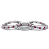 Load image into Gallery viewer, asscher-eternity-band-with-matching-baguette-and-round-with-with-pink-sapphire-in-18K-white-gold-FD8335BGSADRPI-NL-WG.jpg