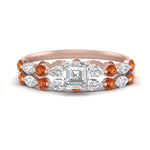 Load image into Gallery viewer, asscher-orange-sapphire-floating-marquise-accent-ring-with-eternity-wedding-band-in-rose-gold-FDEWB9398ASGSAOR-NL-RG_628e7c52-7a35-4b49-a5e7-632fc4e27ad2.jpg?v=1758802034