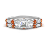 Load image into Gallery viewer, asscher-orange-sapphire-floating-marquise-accent-ring-with-eternity-wedding-band-in-white-gold-FDEWB9398ASGSAOR-NL-WG_ece2372c-73aa-45d1-a3ec-6aae77c3c608.jpg?v=1758801999
