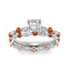 Load image into Gallery viewer, asscher-orange-sapphire-floating-marquise-accent-ring-with-eternity-wedding-band-in-white-gold-FDEWB9398ASGSAORANGLE5-NL-WG_5b629740-b2a0-4a8d-955f-56322063afdb.jpg?v=1758801997