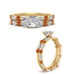 Load image into Gallery viewer, asscher-orange-sapphire-floating-marquise-accent-ring-with-eternity-wedding-band-in-yellow-gold-FDEWB9398ASGSAORANGEL3-NL-YG.jpg?v=1758801862
