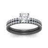Load image into Gallery viewer, asscher-pave-wrap-wedding-ring-set-in-black-gold-in-FD9168ASANGLE3-NL-BG