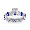 Load image into Gallery viewer, asscher-sapphire-floating-marquise-accent-ring-with-eternity-wedding-band-in-white-gold-FDEWB9398ASGSABLANGLE5-NL-WG.jpg?v=1758802015
