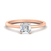 Load image into Gallery viewer, Asscher Solitaire Tulip Engagement Ring