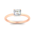 Load image into Gallery viewer, Asscher Solitaire Tulip Engagement Ring
