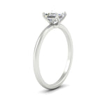 Load image into Gallery viewer, Asscher Solitaire Tulip Engagement Ring
