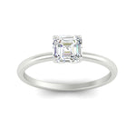 Load image into Gallery viewer, Asscher Solitaire Tulip Engagement Ring
