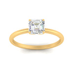 Load image into Gallery viewer, Asscher Solitaire Tulip Engagement Ring
