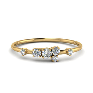 Asymmetric Diamond Promise Ring