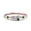 Load image into Gallery viewer, asymmetric-diamond-promise-ring-with-emerald-in-14K-rose-gold-FD8354RORGEMGR-NL-RG