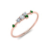 Load image into Gallery viewer, asymmetric-diamond-promise-ring-with-emerald-in-14K-rose-gold-FD8354RORGEMGR-NL-RG
