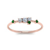 Load image into Gallery viewer, asymmetric-diamond-promise-ring-with-emerald-in-14K-rose-gold-FD8354RORGEMGR-NL-RG