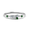 Load image into Gallery viewer, asymmetric-diamond-promise-ring-with-emerald-in-14K-white-gold-FD8354RORGEMGR-NL-WG