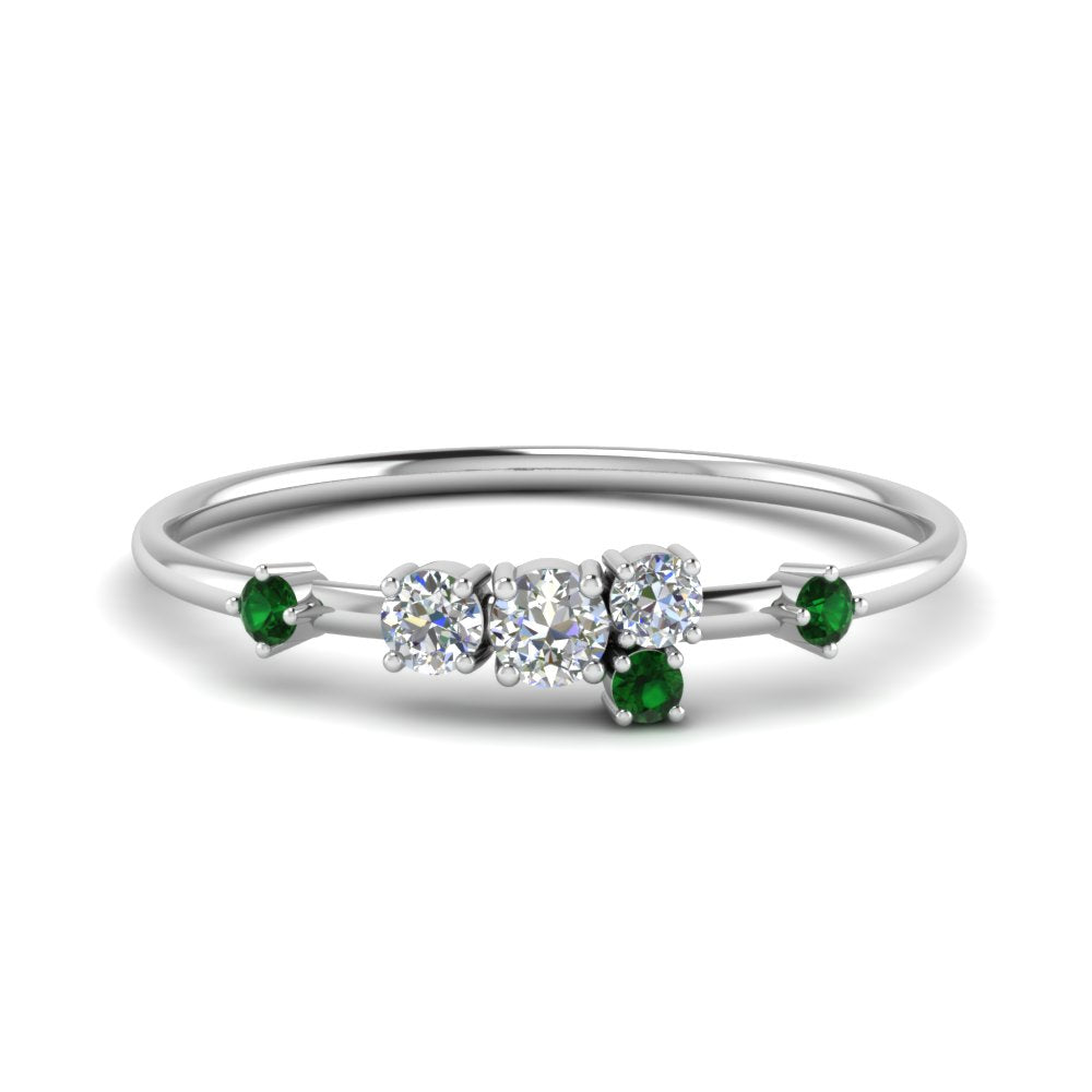 asymmetric-diamond-promise-ring-with-emerald-in-14K-white-gold-FD8354RORGEMGR-NL-WG