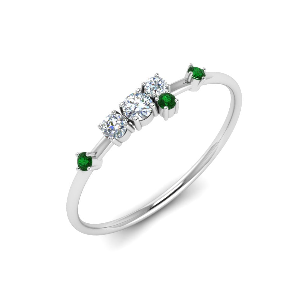 asymmetric-diamond-promise-ring-with-emerald-in-14K-white-gold-FD8354RORGEMGR-NL-WG