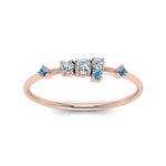Load image into Gallery viewer, asymmetric-diamond-promise-ring-with-ice-blue-topaz-in-14K-rose-gold-FD8354RORGICBLTO-NL-RG
