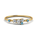 Load image into Gallery viewer, asymmetric-diamond-promise-ring-with-ice-blue-topaz-in-14K-yellow-gold-FD8354RORGICBLTO-NL-YG
