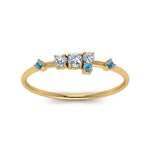 Load image into Gallery viewer, asymmetric-diamond-promise-ring-with-ice-blue-topaz-in-14K-yellow-gold-FD8354RORGICBLTO-NL-YG
