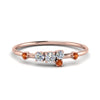 Load image into Gallery viewer, asymmetric-diamond-promise-ring-with-orange-sapphire-in-14K-rose-gold-FD8354RORGSAOR-NL-RG