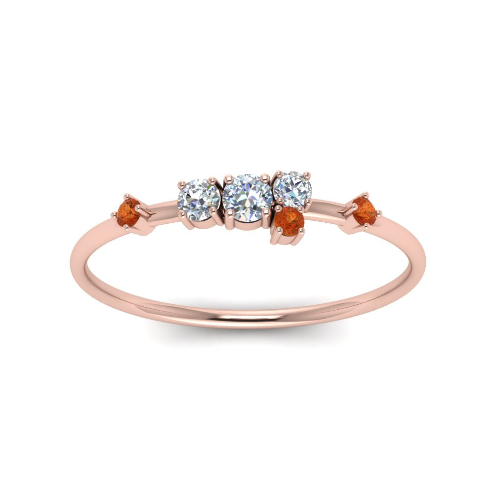 asymmetric-diamond-promise-ring-with-orange-sapphire-in-14K-rose-gold-FD8354RORGSAOR-NL-RG