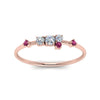 Load image into Gallery viewer, asymmetric-diamond-promise-ring-with-pink-sapphire-in-14K-rose-gold-FD8354RORGSADRPI-NL-RG
