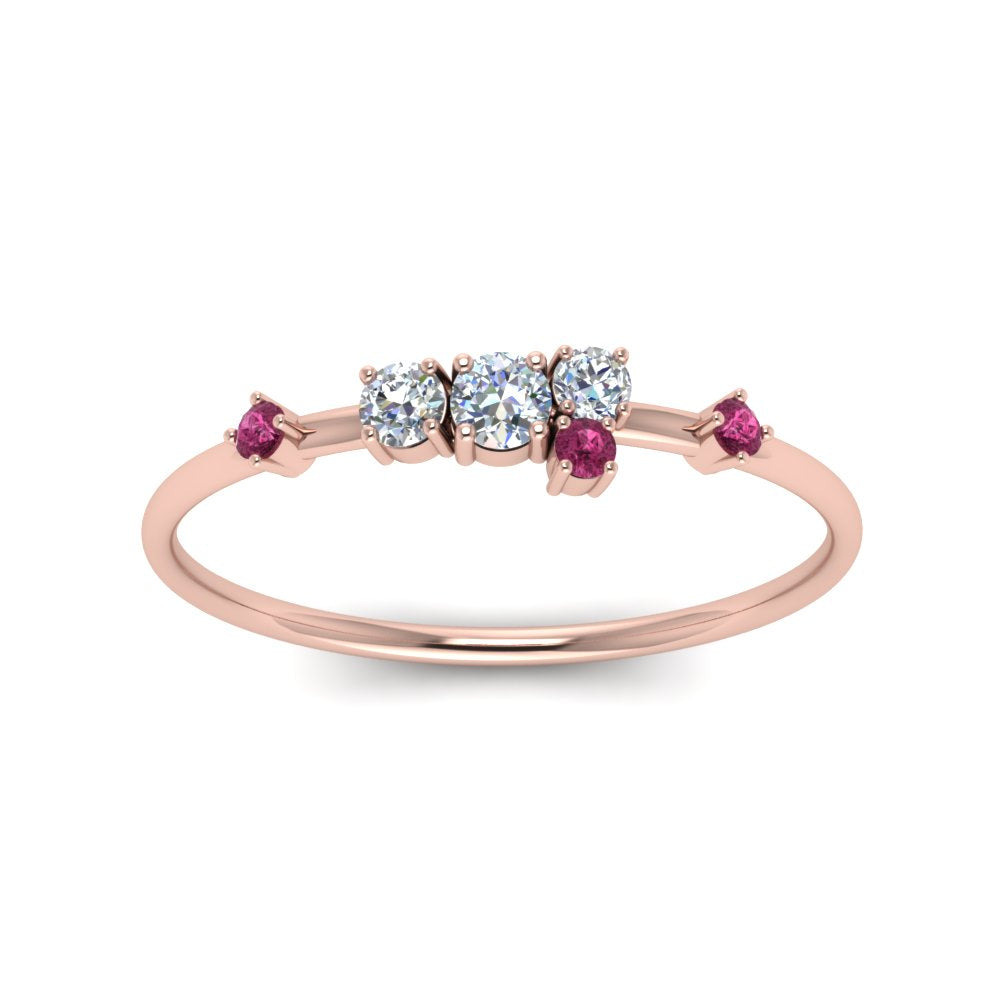 asymmetric-diamond-promise-ring-with-pink-sapphire-in-14K-rose-gold-FD8354RORGSADRPI-NL-RG