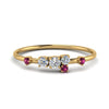 Load image into Gallery viewer, asymmetric-diamond-promise-ring-with-pink-sapphire-in-14K-yellow-gold-FD8354RORGSADRPI-NL-YG