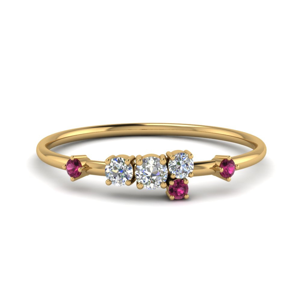 asymmetric-diamond-promise-ring-with-pink-sapphire-in-14K-yellow-gold-FD8354RORGSADRPI-NL-YG