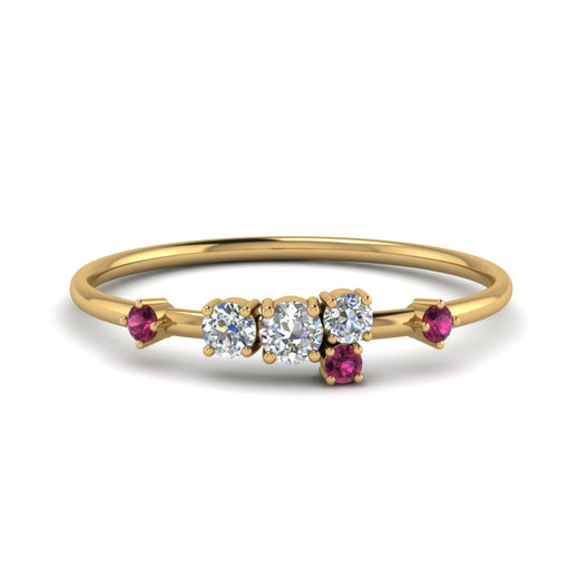 asymmetric-diamond-promise-ring-with-pink-sapphire-in-14K-yellow-gold-FD8354RORGSADRPI-NL-YG