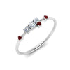 Load image into Gallery viewer, asymmetric-diamond-promise-ring-with-ruby-in-14K-white-gold-FD8354RORGRUDR-NL-WG