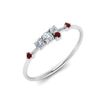Load image into Gallery viewer, asymmetric-diamond-promise-ring-with-ruby-in-14K-white-gold-FD8354RORGRUDR-NL-WG
