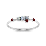 Load image into Gallery viewer, asymmetric-diamond-promise-ring-with-ruby-in-14K-white-gold-FD8354RORGRUDR-NL-WG
