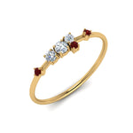 Load image into Gallery viewer, asymmetric-diamond-promise-ring-with-ruby-in-14K-yellow-gold-FD8354RORGRUDR-NL-YG
