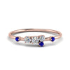 Load image into Gallery viewer, asymmetric-diamond-promise-ring-with-sapphire-in-14K-rose-gold-FD8354RORGSABL-NL-RG