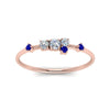 Load image into Gallery viewer, asymmetric-diamond-promise-ring-with-sapphire-in-14K-rose-gold-FD8354RORGSABL-NL-RG