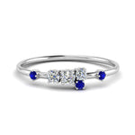 Load image into Gallery viewer, asymmetric-diamond-promise-ring-with-sapphire-in-14K-white-gold-FD8354RORGSABL-NL-WG
