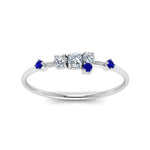 Load image into Gallery viewer, asymmetric-diamond-promise-ring-with-sapphire-in-14K-white-gold-FD8354RORGSABL-NL-WG
